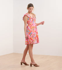 Zoe Ruffle Sleeve Dress - Blooming Palms | Hatley Outlet Women