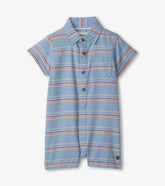 Baby & Toddler Boys Striped Blue Woven Romper | Hatley US Baby & Toddler