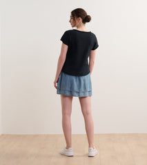 Sadie V-Neck Tee - Black | Hatley US Women