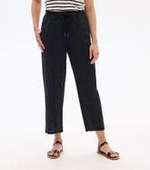 Straight Leg Linen Pants - Black | Hatley Women