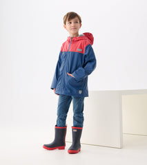 Boys Red & Navy Zip-Up Rain Jacket | Hatley Onsale Boys
