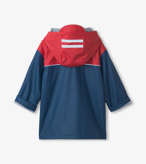 Boys Red & Navy Zip-Up Rain Jacket | Hatley Onsale Boys