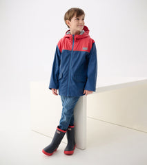 Boys Red & Navy Zip-Up Rain Jacket | Hatley Onsale Boys