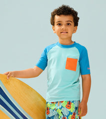 Boys Blue Short Sleeve Rashguard | Hatley Onsale Boys