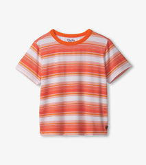 Boys Striiped Orange Bamboo Tee | Hatley Discount Boys