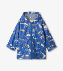 Boys Dino Extinction Zip-Up Rain Jacket | Hatley Boys
