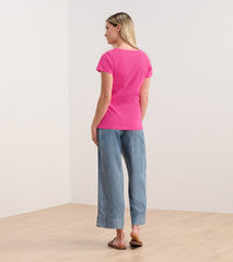 Braided Neck Tee - Fuschia | Hatley Women