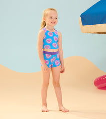 Girls Glowing Hearts Two-Piece Short Swimsuit | Hatley