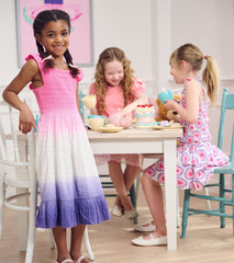Girls Glowing Hearts Smocked Angel Dress | Hatley