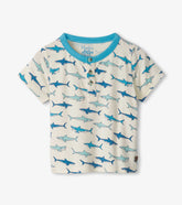 Baby & Toddler Boys Hungry Sharks Bamboo Henley | Hatley For Baby & Toddler