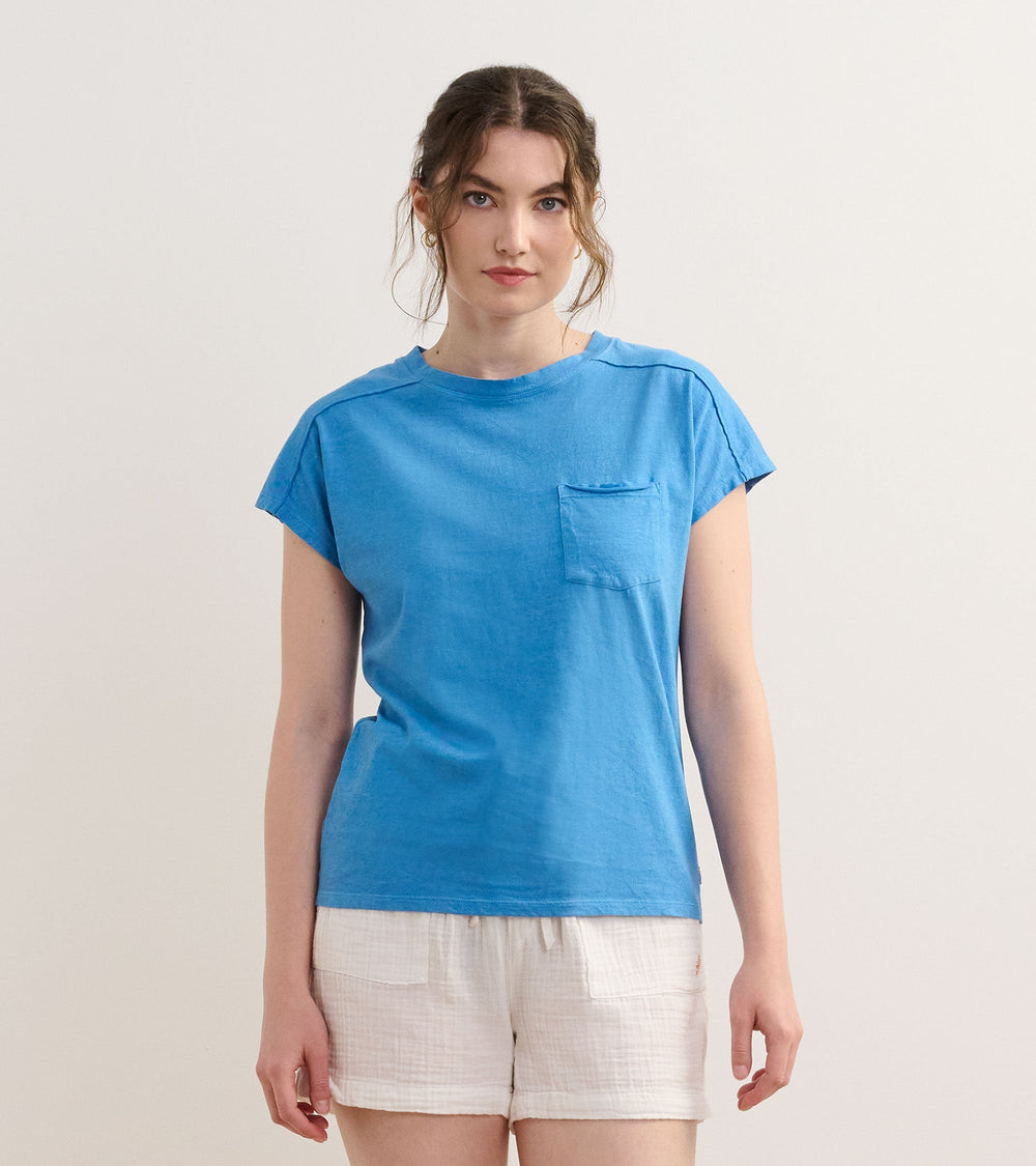 Slouchy Pocket Tee - Marina | Hatley Onsale Women