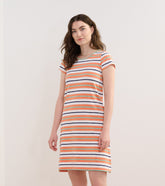Cici A-Line Dress - Melon Stripes | Hatley