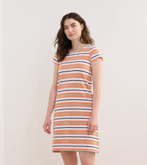 Cici A-Line Dress - Melon Stripes | Hatley