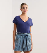 Sadie V-Neck Tee - Patriot Blue | Hatley Outlet Women