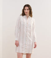 Cara Shirt Dress - Peach Chain Stripes | Hatley Discount Women