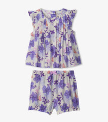 Baby & Toddler Girls Painted Magnolias Pin Tuck Tup & Bloomer Set | Hatley Sale Baby & Toddler