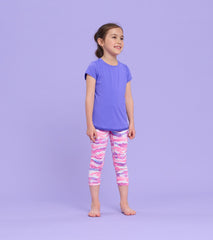 Girls Purple Mesh Trim T-Shirt | Hatley For Girls