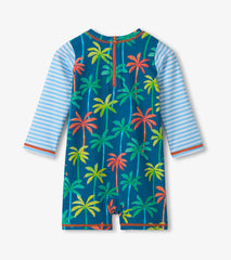 Baby Boys Printed Palms One-Piece Rashguard | Hatley Baby & Toddler