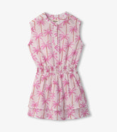 Girls Palm Trees Smocked Waist Dress | Hatley Girls