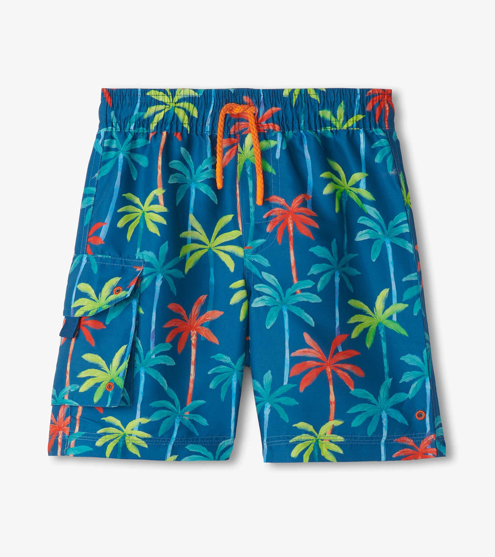 Boys Printed Palms Board Shorts | Hatley Outlet Boys
