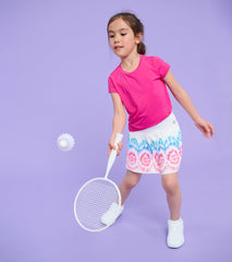 Girls Pink Mesh Trim T-Shirt | Hatley Discount Girls