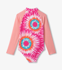 Girls Sunburst Tie Dye Long Sleeve Rashguard Swimsuit | Hatley Onsale Girls
