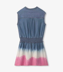 Girls Sapphire Stripes Smocked Waist Dress | Hatley Girls