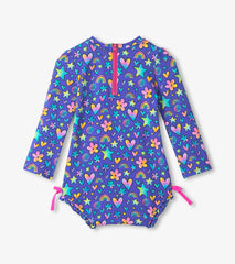 Baby Girls Watercolor Doodles Rashguard Swimsuit | Hatley Sale Baby & Toddler