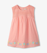 Girls Apricot Blush Crochet Bodice Dress | Hatley US Girls