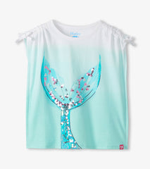 Girls Mermaid Tail Cinched Shoulder Top | Hatley Discount Girls