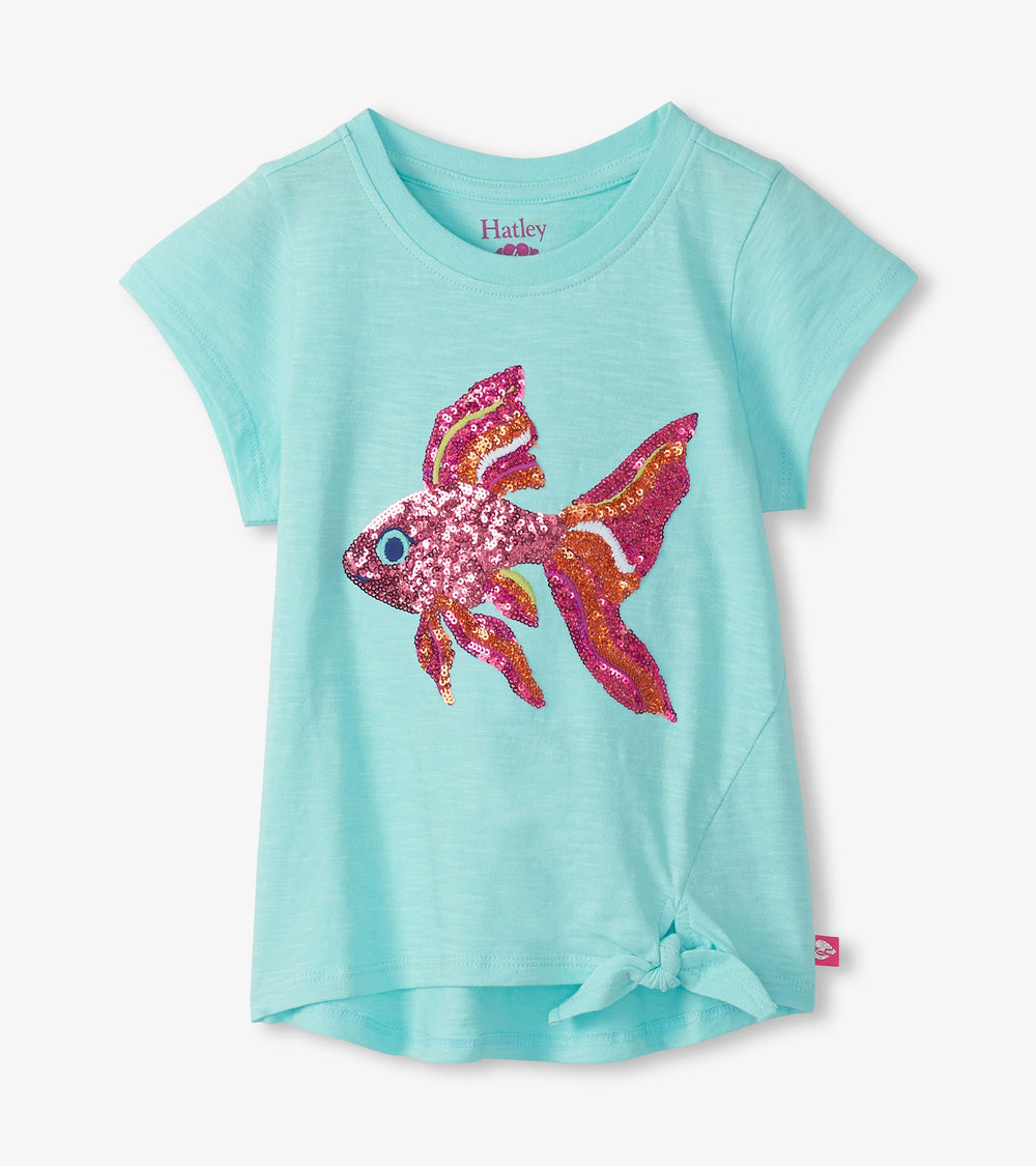 Girls Tropical Fish Tie Front T-Shirt | Hatley