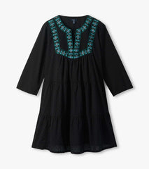 Amira Tiered Dress - Black Swiss Dot | Hatley Outlet Women