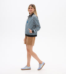 Mock Neck Pullover - Black Stripes | Hatley US Women