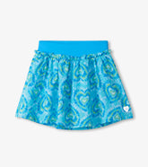 Girls Blue Candy Hearts Ruffle Skort | Hatley US Girls