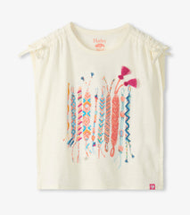 Girls Friendship Bracelet Cinched Shoulder Top | Hatley Onsale Girls