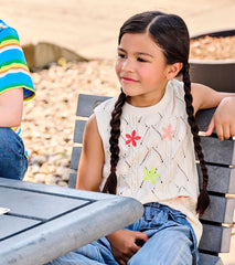 Girls Delicate Flower Crochet Top | Hatley Outlet Girls