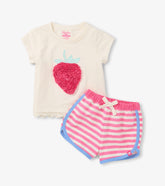Baby & Toddler Girls Raspberry T-Shirt & Short Set | Hatley For Baby & Toddler