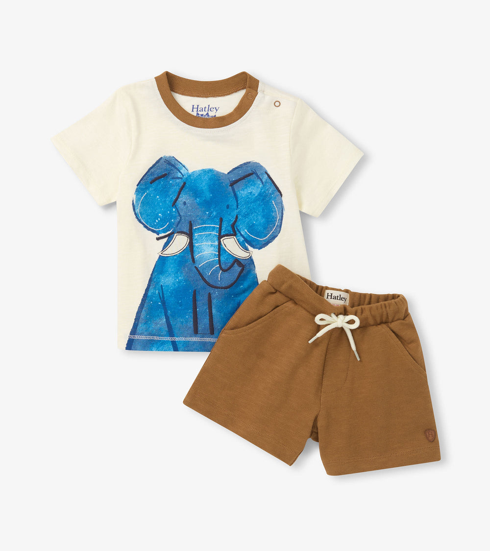 Baby & Toddler Boys Elephant T-Shirt & Shorts Set | Hatley US Baby & Toddler
