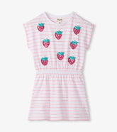 Girls Strawberry Stripes Cinched Waist Dress | Hatley Discount Girls