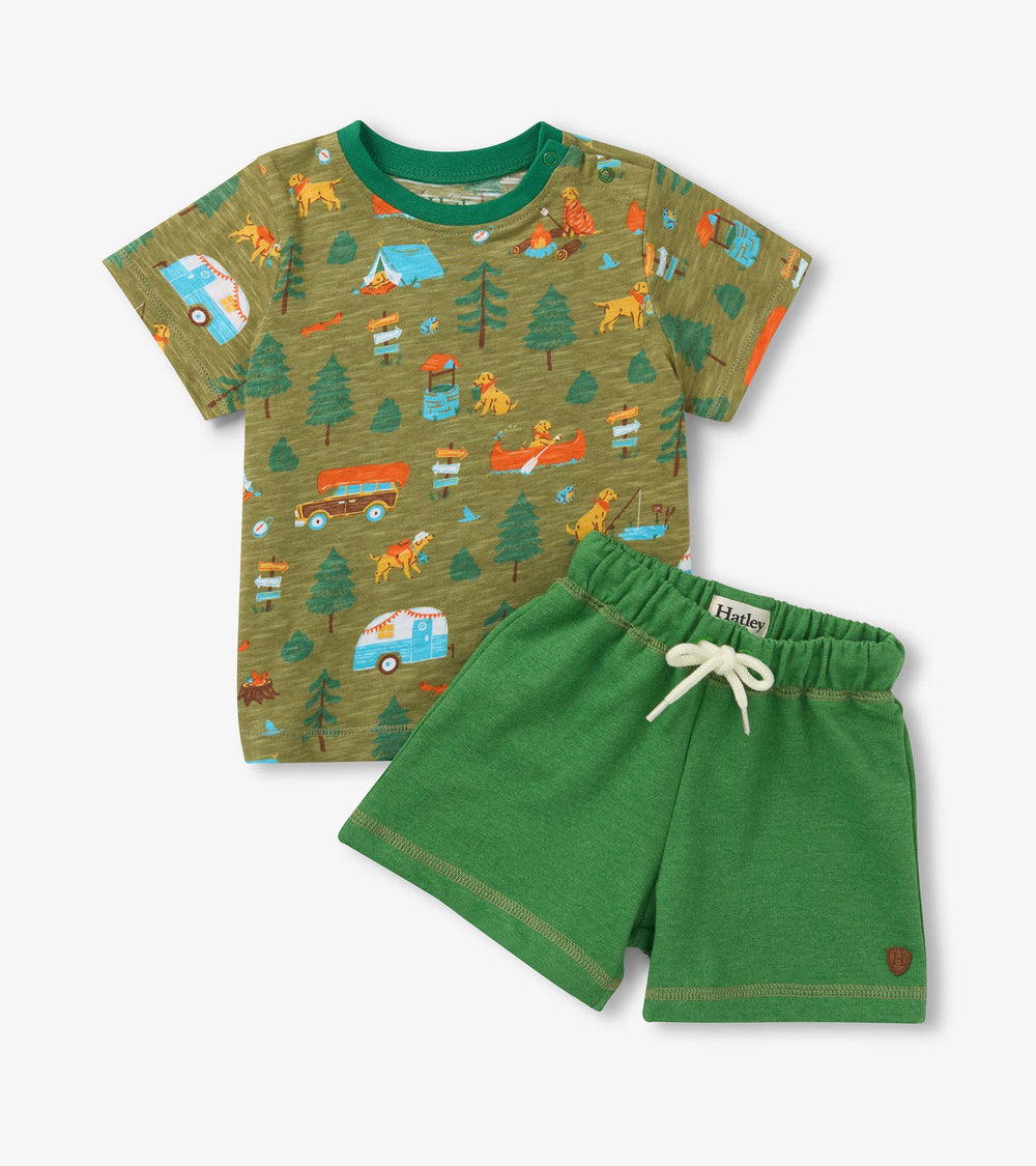 Baby & Toddler Boys Summer Camping T-Shirt & Shorts Set | Hatley Onsale Baby & Toddler