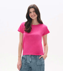 Essential Crew Neck Tee - Carmine Rose | Hatley Sale Women