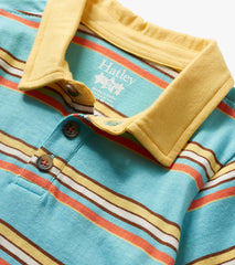 Baby & Toddler Boys Camp Stripe Peached Jersey Polo T-Shirt | Hatley Discount Baby & Toddler