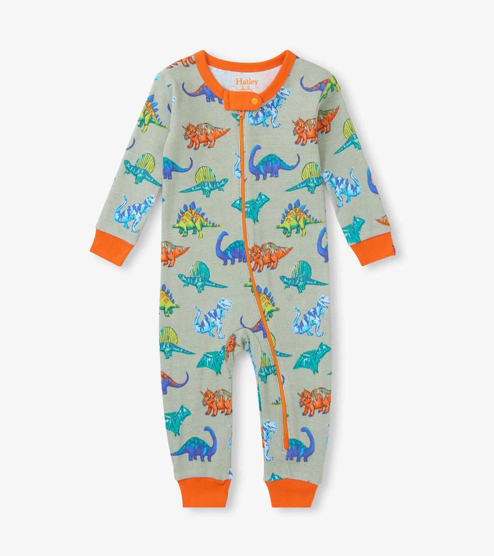 Baby Boys Dino Party Cotton Sleeper | Hatley For Baby & Toddler