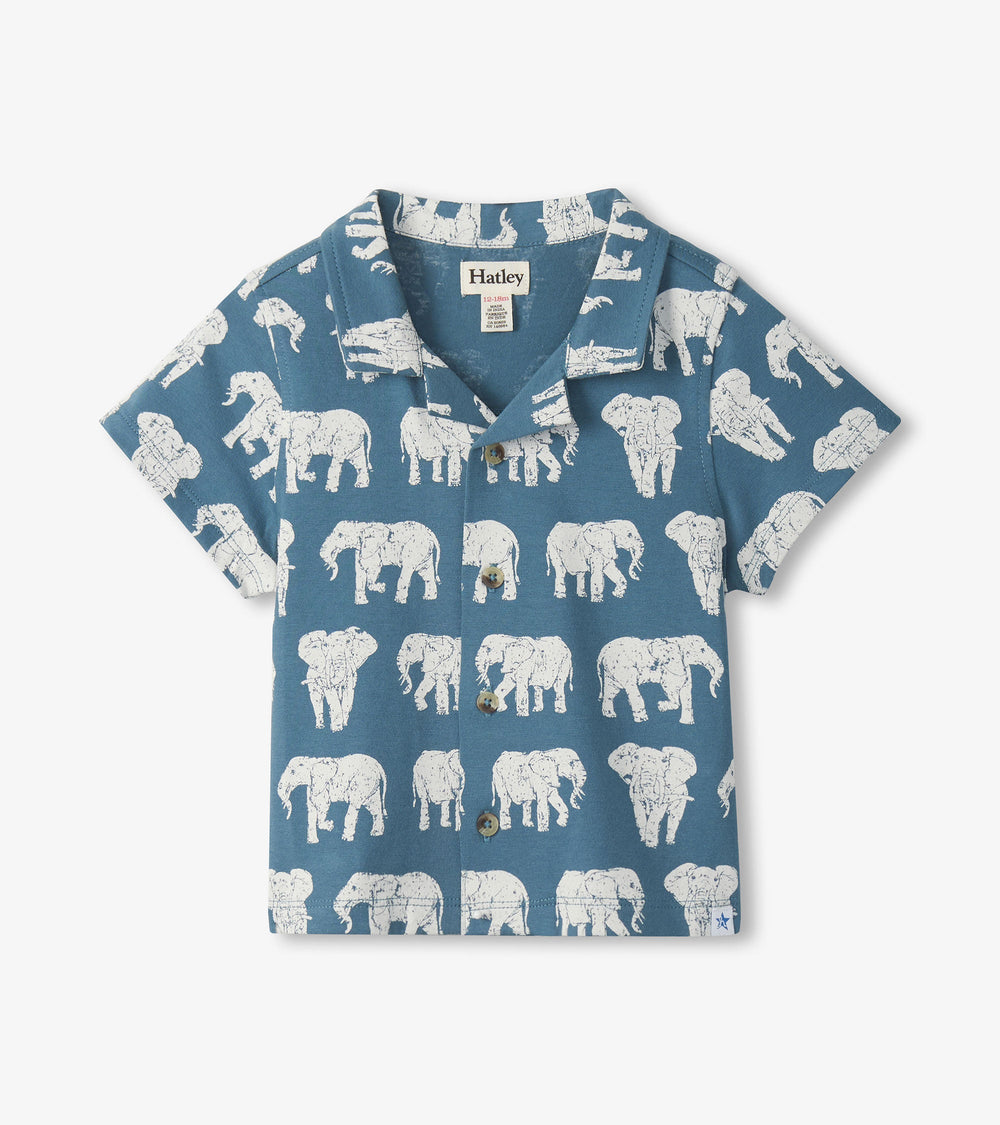 Baby & Toddler Boys Elephants Button Down Shirt | Hatley Baby & Toddler