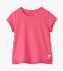 Girls Fandango Pink Mesh Trim T-Shirt | Hatley