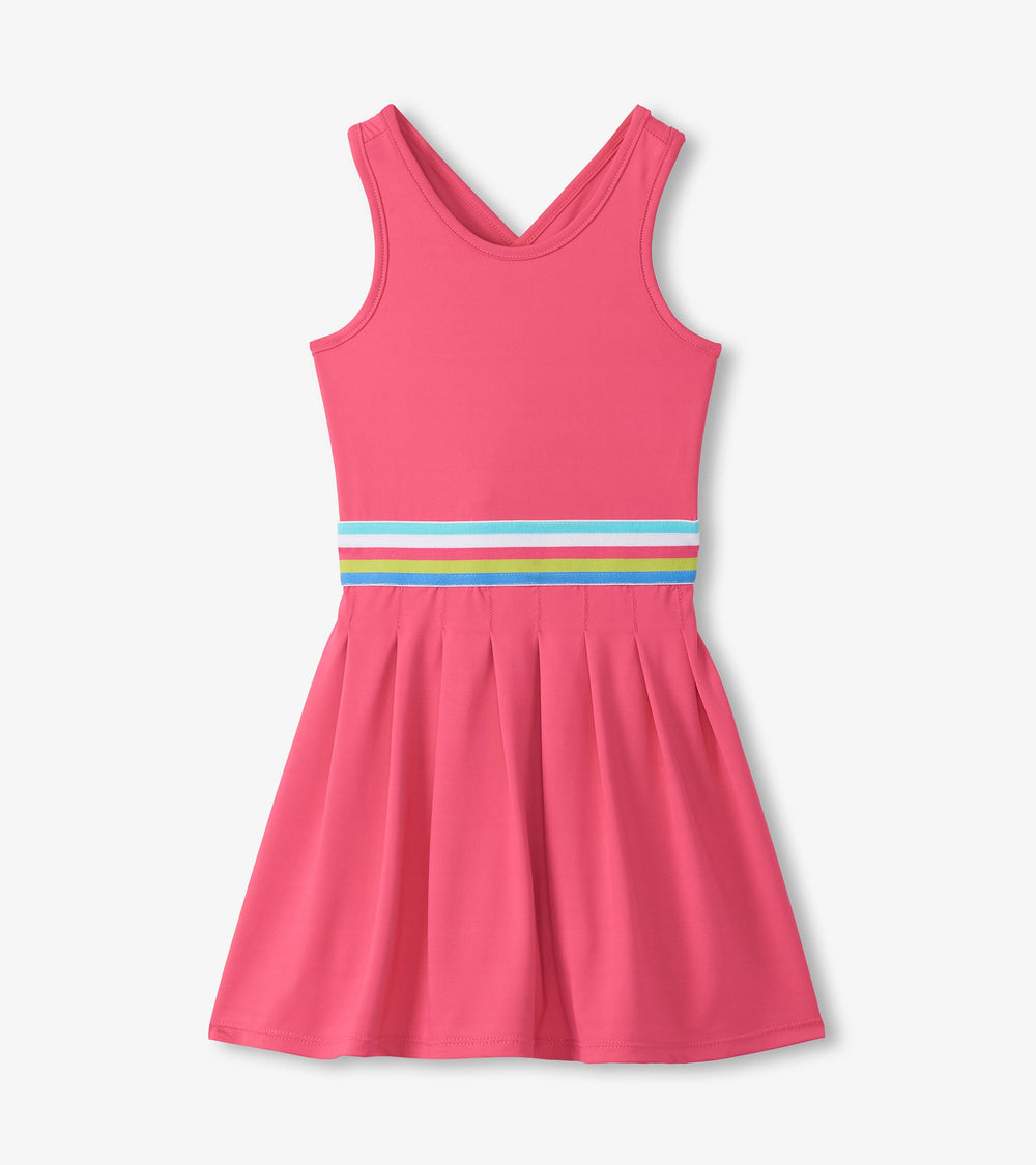 Girls Fandango Pink Pleated Active Dress | Hatley For Girls