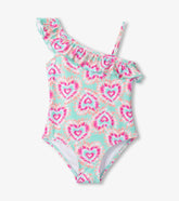Girls Hearts One-Shoulder Swimsuit | Hatley US Girls