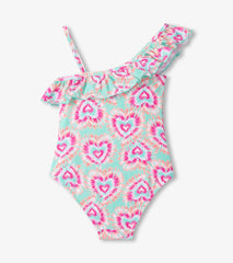 Girls Hearts One-Shoulder Swimsuit | Hatley US Girls