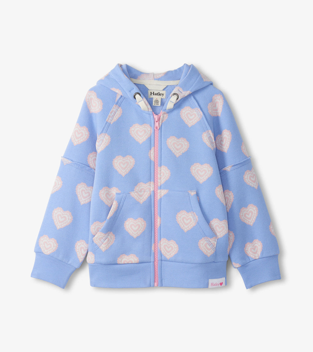 Girls Heart Burst Full-Zip Hoodie | Hatley Sale Girls