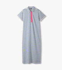 Contrast Zip Maxi Dress - Limoges Stripes | Hatley